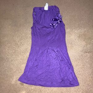 Purple blouse with flower detail